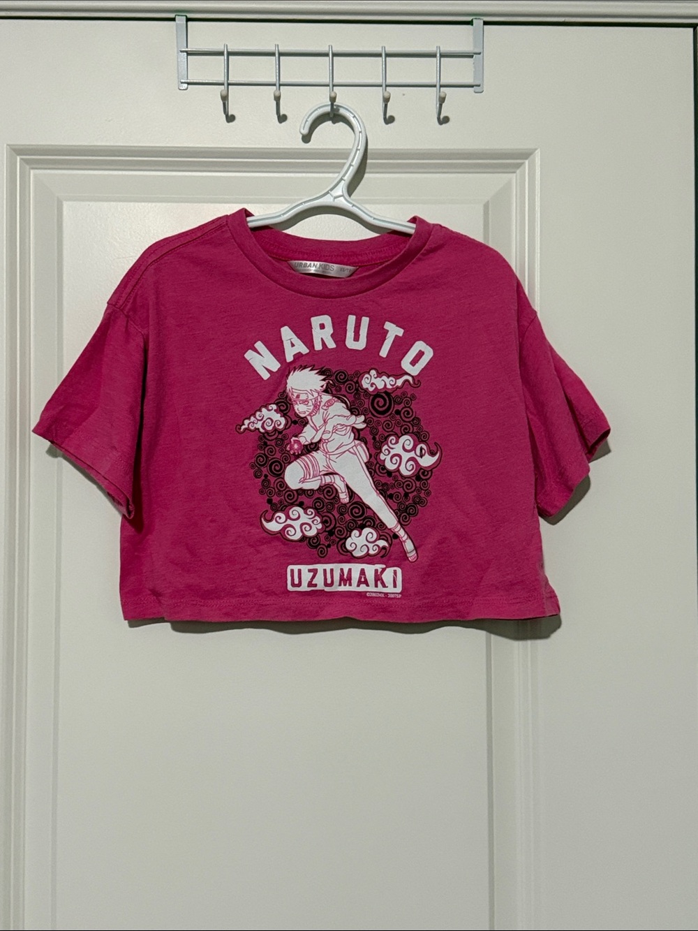 Naruto Uzumaki Graphic Crop Tee - Bright Pink